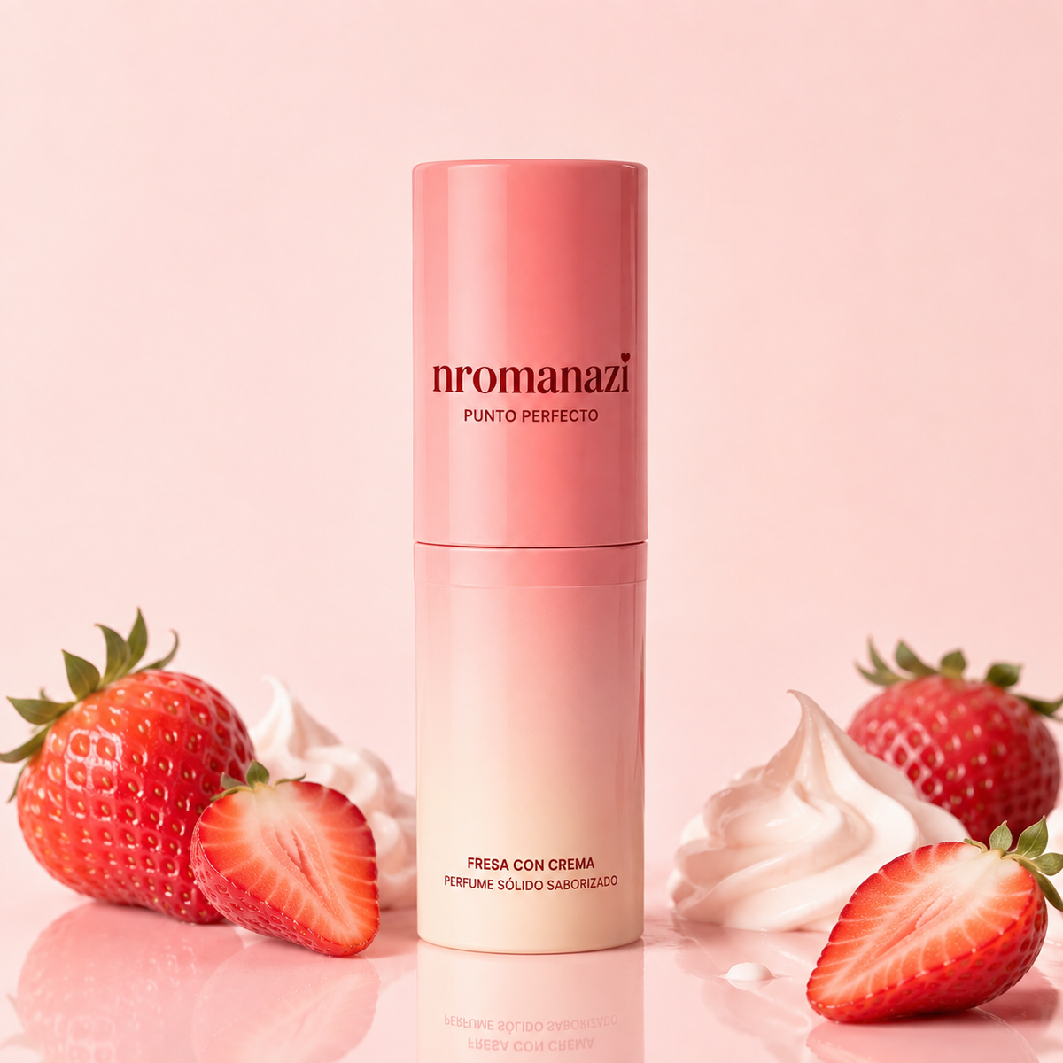 Fragancia sólida sabor a fresas con crema