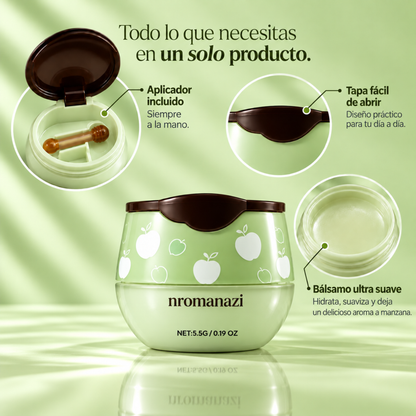 Bálsamo labial con sabor a manzana