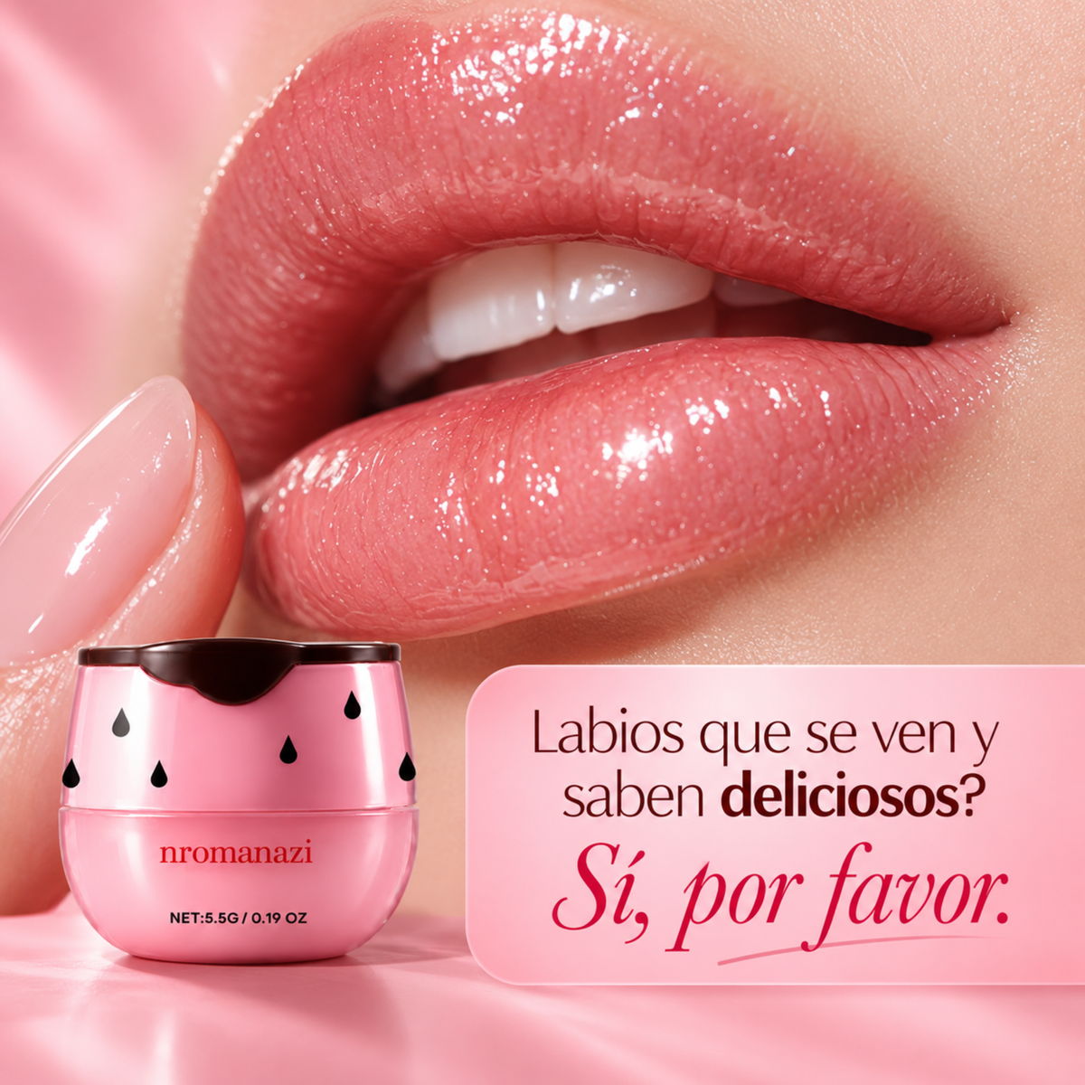Bálsamo labial con sabor a fresa