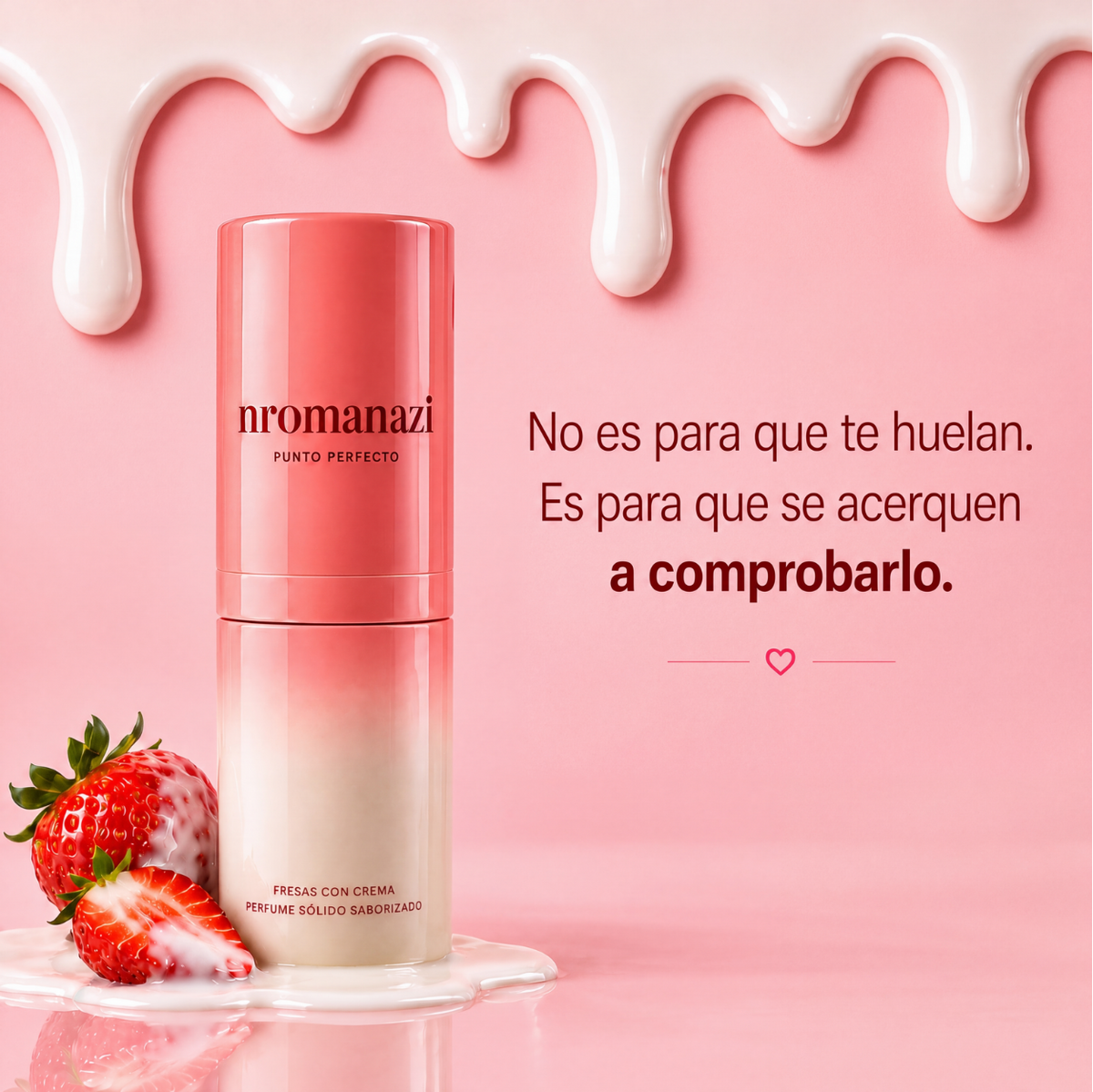 Fragancia sólida sabor a fresas con crema